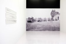 Au champs, Algérie Française, 1933, 465 x 309, papier peint, 2017. Exposition « Sans tambour, ni trompette » Centre d’Art Le Parvis, Pau.